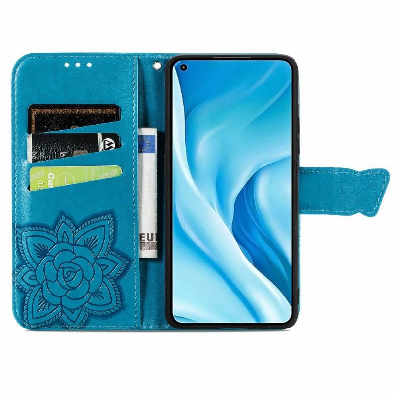 Flipové Pouzdro Na Xiaomi Mi 11 Lite 5G NE / Mi 11 Lite / Mi 11 Lite 5G Reliéfní Motýl