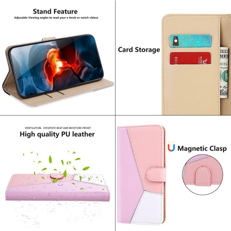 Flipové Pouzdro Na Xiaomi Mi 11 Lite 5G NE / Mi 11 Lite / Mi 11 Lite 5G Tříbarevná Umělá Kůže