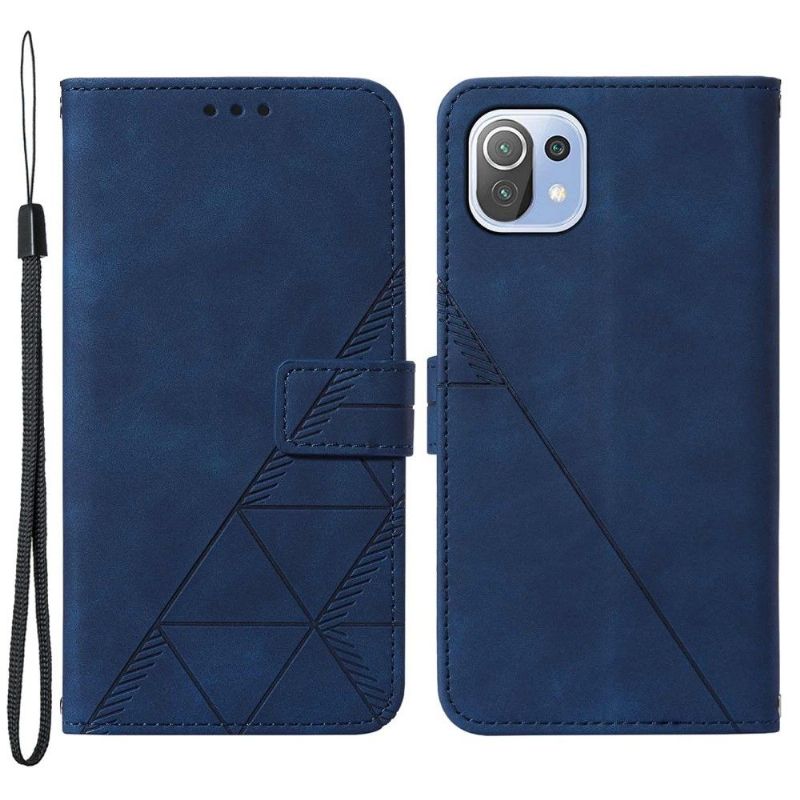 Kožené Pouzdro Na Xiaomi Mi 11 Lite 5G NE / Mi 11 Lite / Mi 11 Lite 5G Kožený Efekt Geometrického Designu