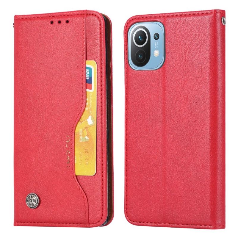 Kožené Pouzdro Na Xiaomi Mi 11 Lite 5G NE / Mi 11 Lite / Mi 11 Lite 5G Kožený Efekt Pouzdra Na Stojan