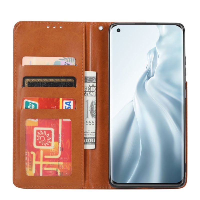Kožené Pouzdro Na Xiaomi Mi 11 Lite 5G NE / Mi 11 Lite / Mi 11 Lite 5G Kožený Efekt Pouzdra Na Stojan