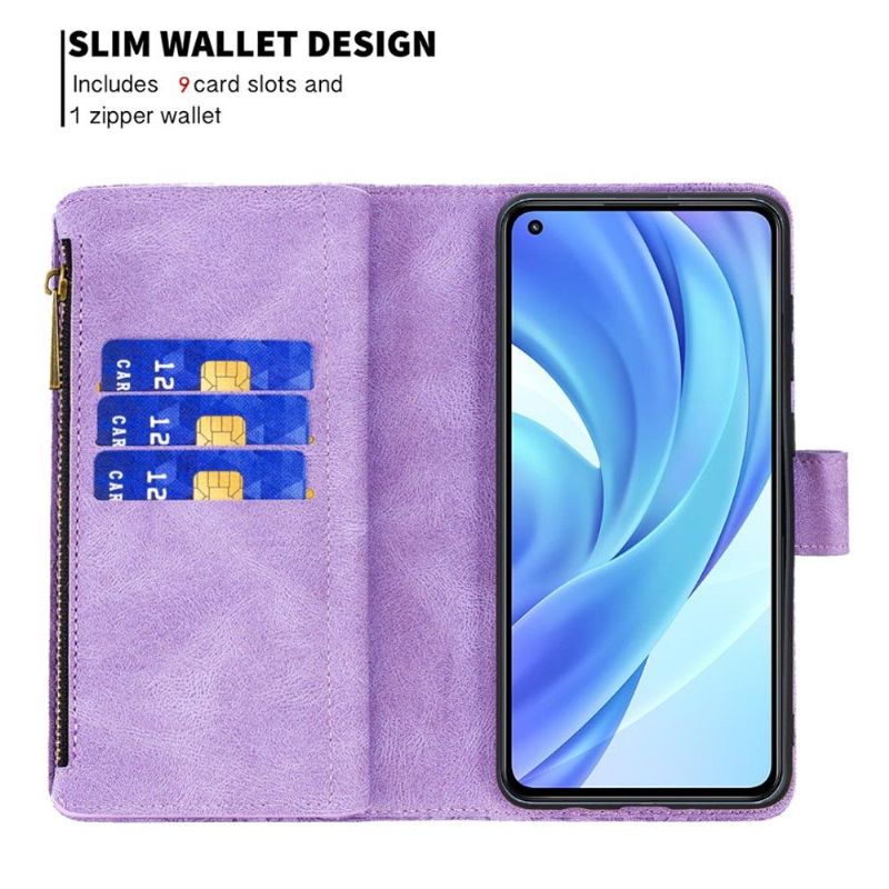 Kožené Pouzdro Na Xiaomi Mi 11 Lite 5G NE / Mi 11 Lite / Mi 11 Lite 5G Peněženkové Pouzdro Létající Motýl