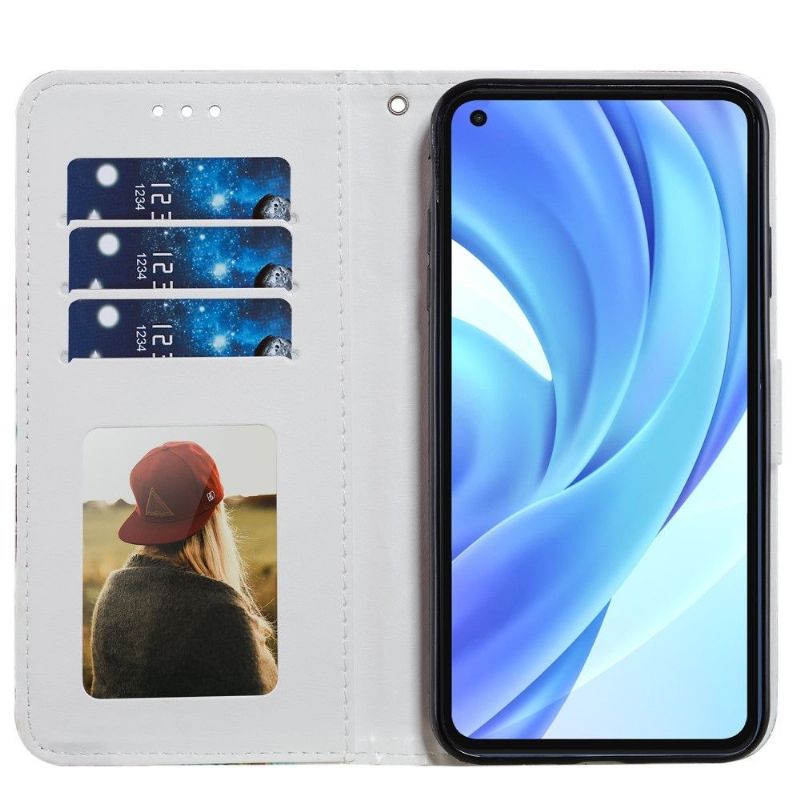 Kožené Pouzdro Na Xiaomi Mi 11 Lite 5G NE / Mi 11 Lite / Mi 11 Lite 5G Zlatý Motýl