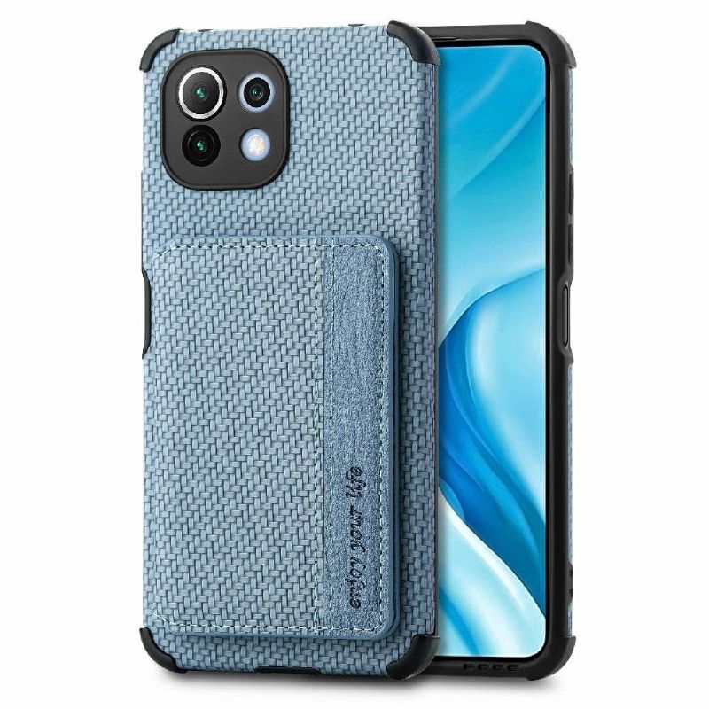 Kryt Na Xiaomi Mi 11 Lite 5G NE / Mi 11 Lite / Mi 11 Lite 5G Držák Karet Z Uhlíkových Vláken
