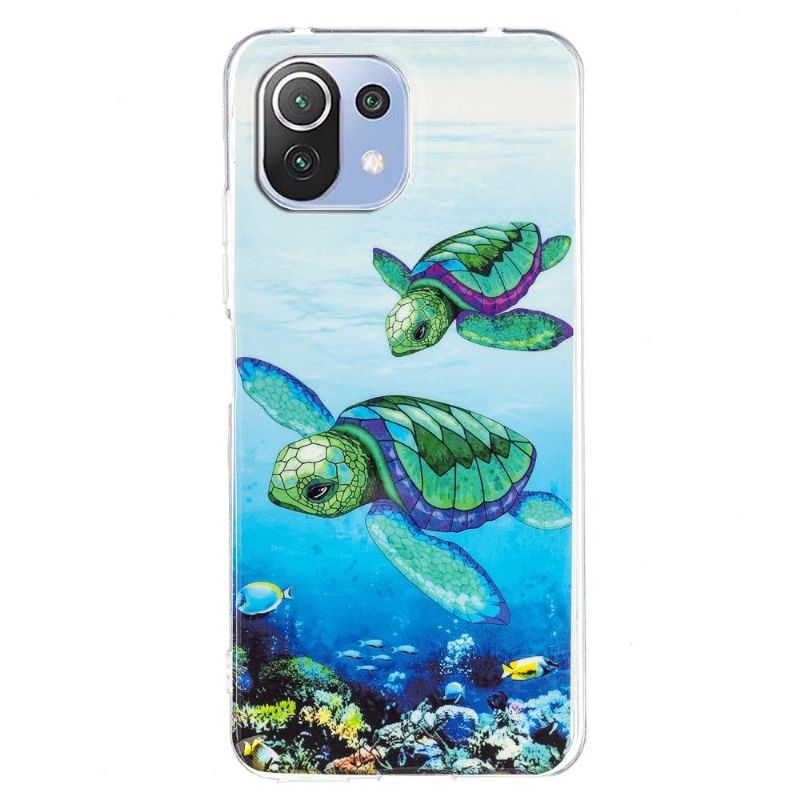 Kryt Na Xiaomi Mi 11 Lite 5G NE / Mi 11 Lite / Mi 11 Lite 5G Fluorescenční Želvy