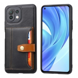 Kryt Na Xiaomi Mi 11 Lite 5G NE / Mi 11 Lite / Mi 11 Lite 5G Kožený Efekt S Více Přihrádkami