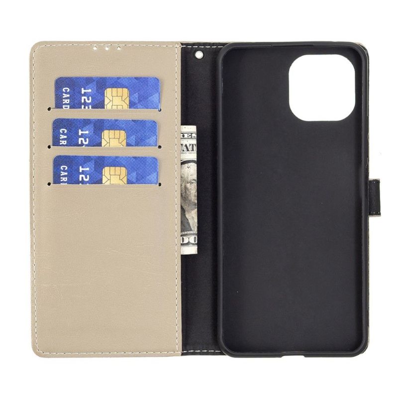 Pouzdra Na Xiaomi Mi 11 Lite 5G NE / Mi 11 Lite / Mi 11 Lite 5G Flipové Pouzdro Retro Umělá Kůže