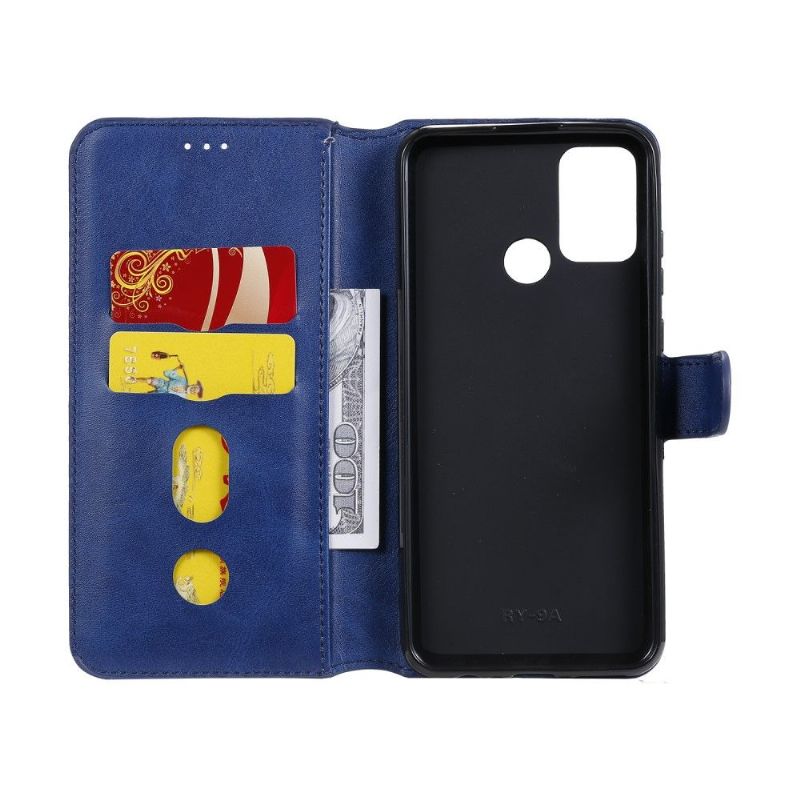 Flipové Pouzdro Na Honor 9A Klasický Kožený Držák Karet S Efekty