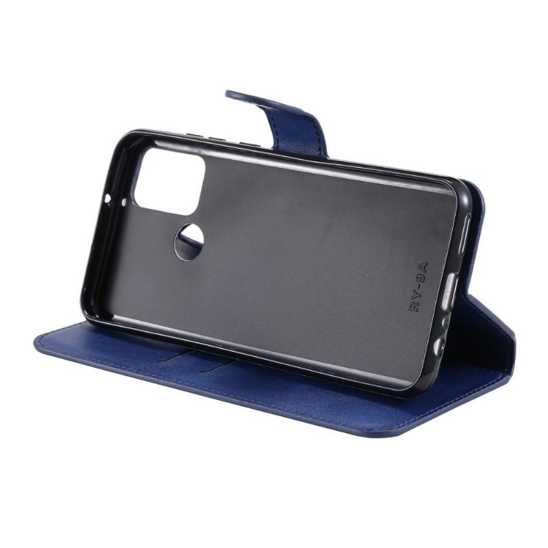 Flipové Pouzdro Na Honor 9A Klasický Kožený Držák Karet S Efekty