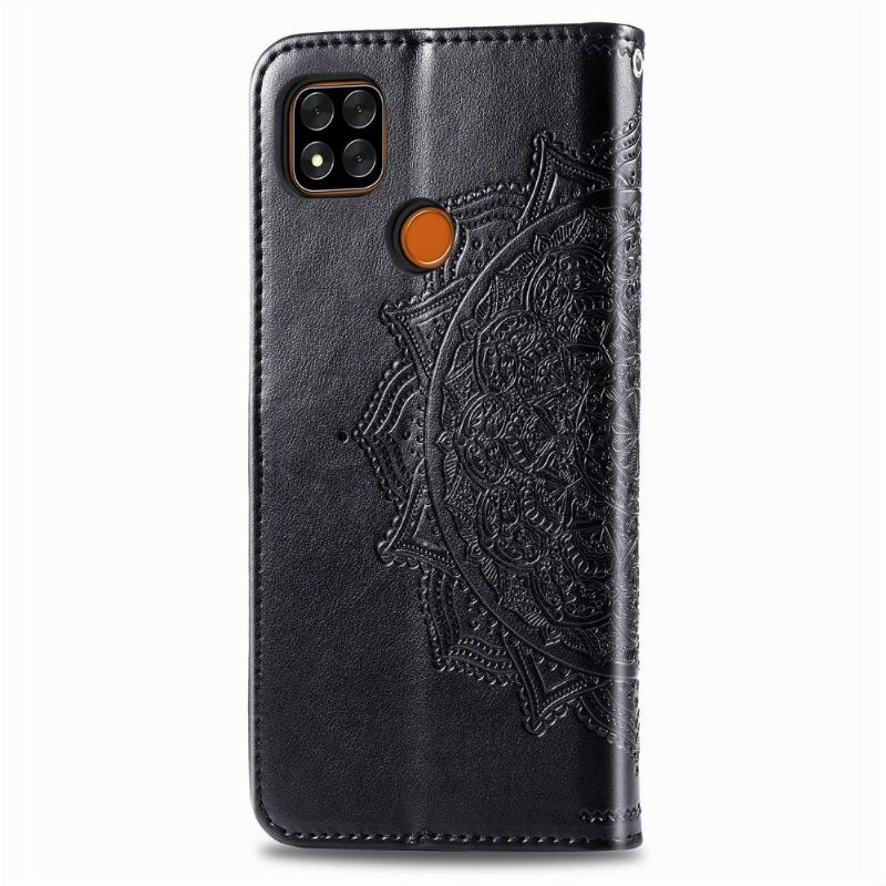 Flipové Pouzdro Na Xiaomi Redmi 9C Reliéfní Mandala Z Umělé Kůže