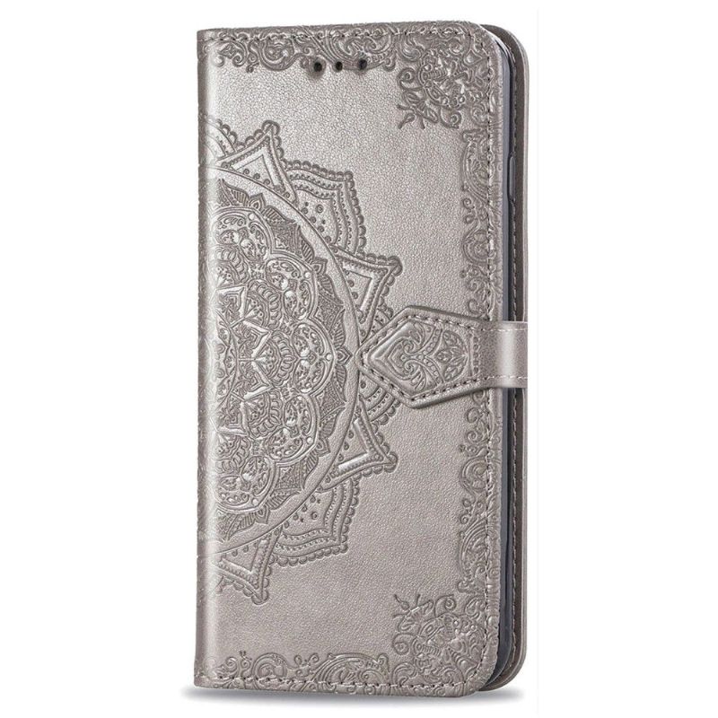 Flipové Pouzdro Na Xiaomi Redmi 9C Reliéfní Mandala Z Umělé Kůže
