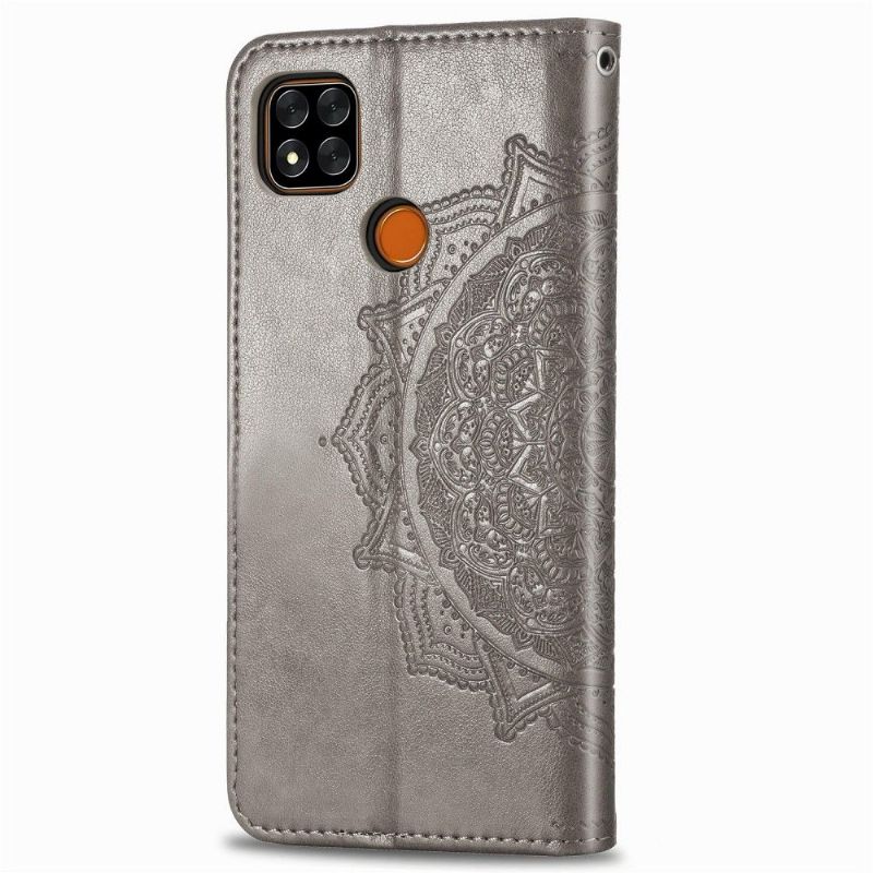 Flipové Pouzdro Na Xiaomi Redmi 9C Reliéfní Mandala Z Umělé Kůže