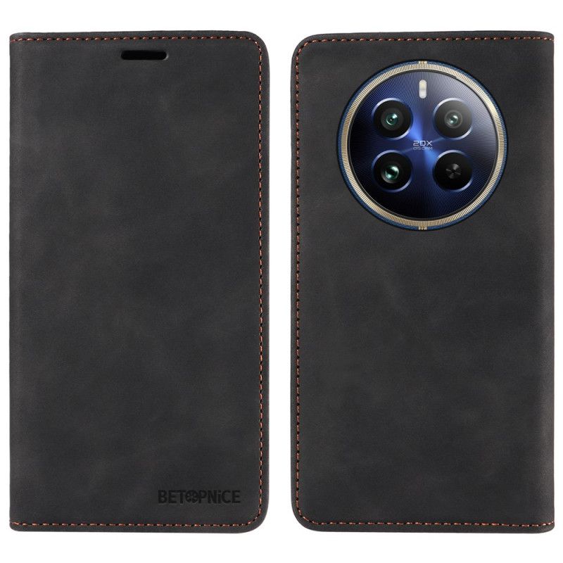 Kožené Pouzdro Folio Na Realme 12 Pro / 12 Pro Plus Blokovací Peněženka Betopnice Rfid