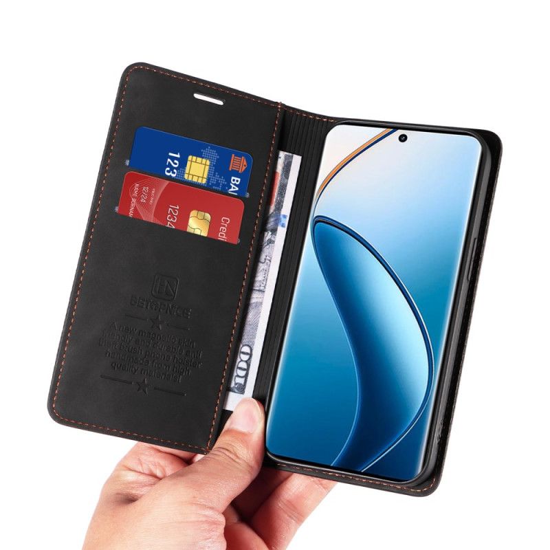Kožené Pouzdro Folio Na Realme 12 Pro / 12 Pro Plus Blokovací Peněženka Betopnice Rfid