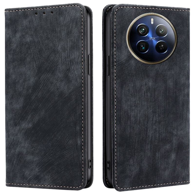 Kožené Pouzdro Folio Realme 12 Pro / 12 Pro Plus Retro Peněženka S Blokováním Rfid