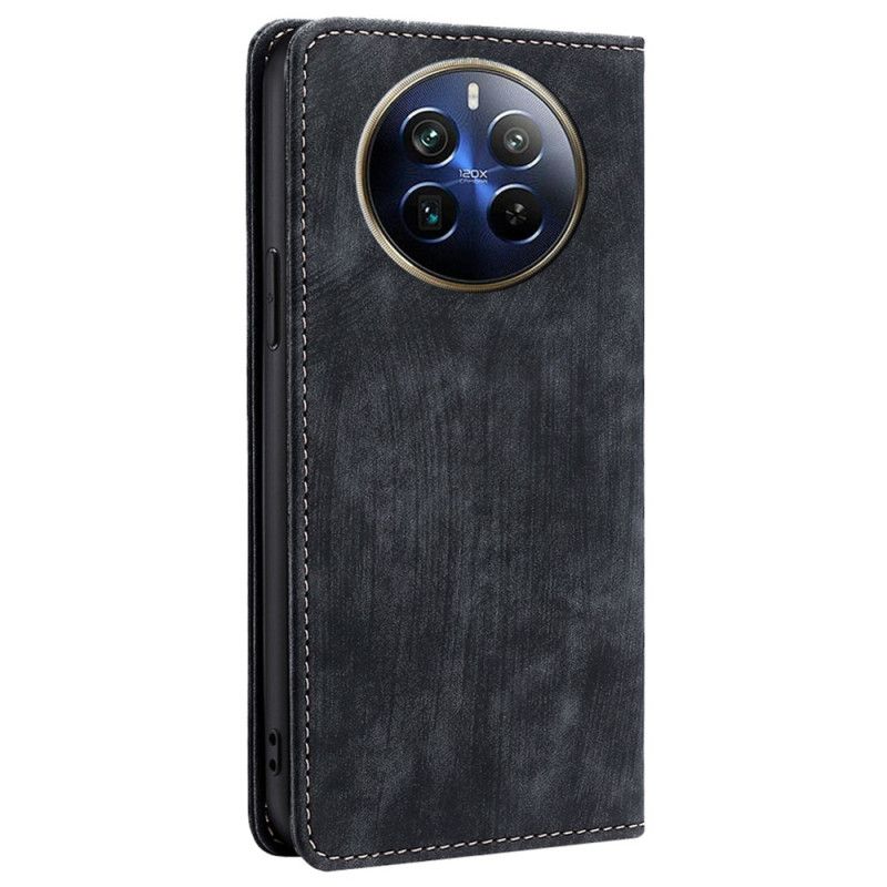 Kožené Pouzdro Folio Realme 12 Pro / 12 Pro Plus Retro Peněženka S Blokováním Rfid