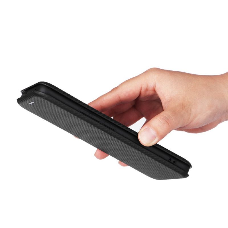 Kožené Pouzdro Folio Realme 12 Pro / 12 Pro Plus Uhlíkové Vlákno