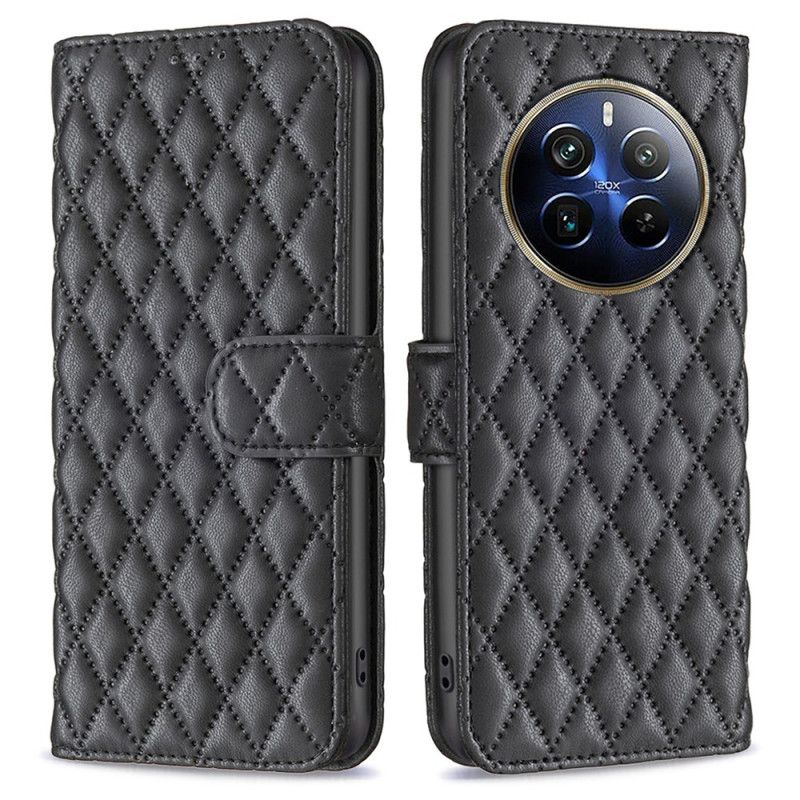 Kožený Kryt Realme 12 Pro / 12 Pro Plus Prošívaná Binfen Color