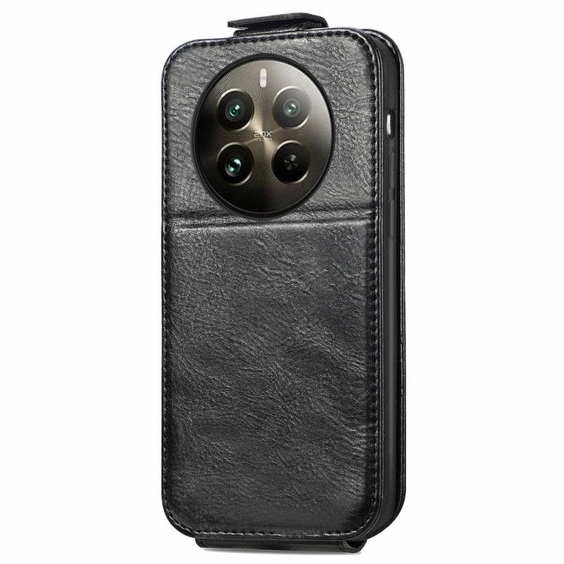 Kožený Kryt Realme 12 Pro / 12 Pro Plus Svislá Kapsa Na Zip