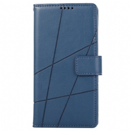 Kožený Kryt Realme 12 Pro / 12 Pro Plus Tisk Řádků