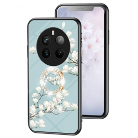 Kryt Na Realme 12 Pro / 12 Pro Plus Držák Na Květinový Prsten Z Tvrzeného Skla