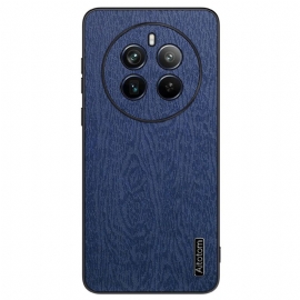 Kryt Realme 12 Pro / 12 Pro Plus Styl Dřeva Z Umělé Kůže