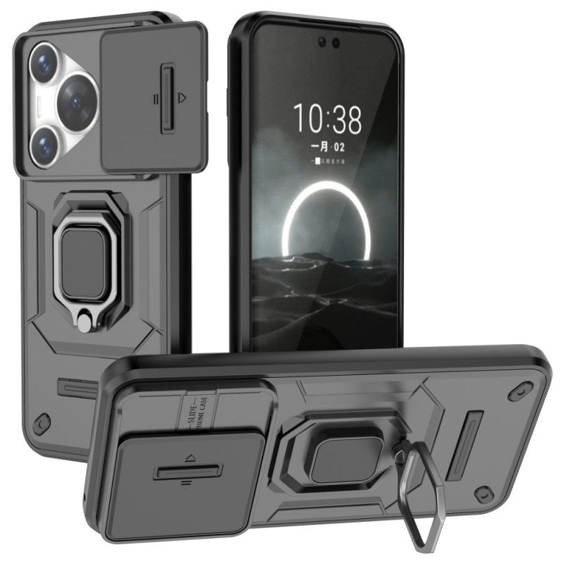 Kryt Na Huawei Pura 70 Heavy Duty Ring S Posuvnou Ochranou Objektivu