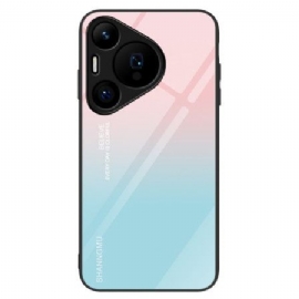 Kryt Na Huawei Pura 70 Růžové A Modré Tvrzené Sklo S Přechodem