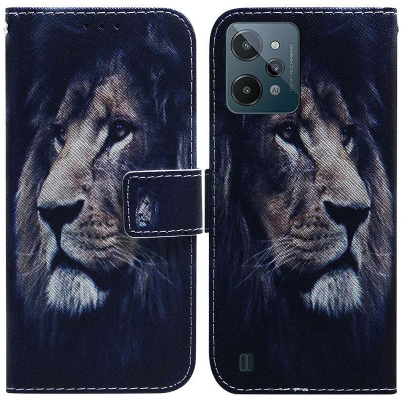 Flipové Pouzdro Na Realme C31 Lví Hlava