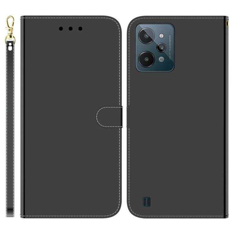 Kožené Pouzdro Na Realme C31 Z Umělé Kůže S Řemínkem