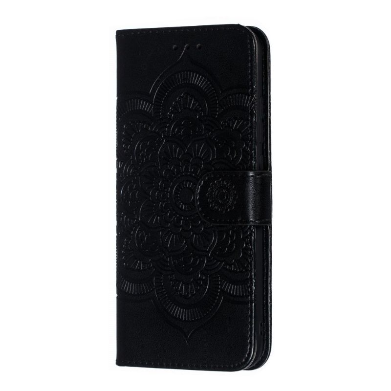 Kožené Pouzdro Folio Na Xiaomi Redmi Note 7 Flipové Pouzdro Folio S Mandalovým Páskem