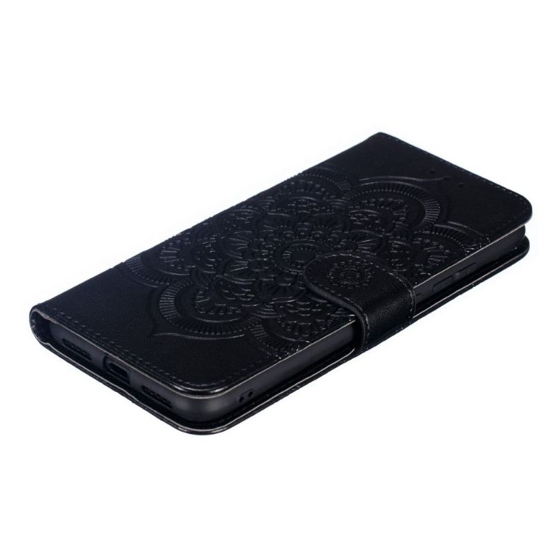 Kožené Pouzdro Folio Na Xiaomi Redmi Note 7 Flipové Pouzdro Folio S Mandalovým Páskem