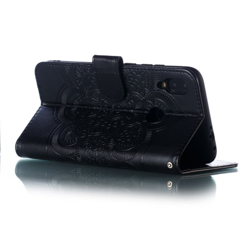 Kožené Pouzdro Folio Na Xiaomi Redmi Note 7 Flipové Pouzdro Folio S Mandalovým Páskem