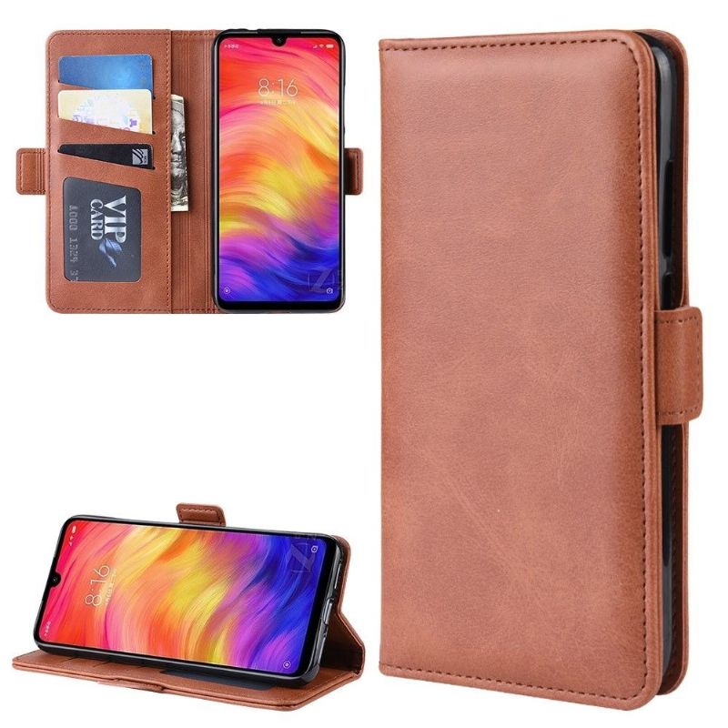 Pouzdra Na Xiaomi Redmi Note 7 Peněženkové Pouzdro Matný Kožený Kryt