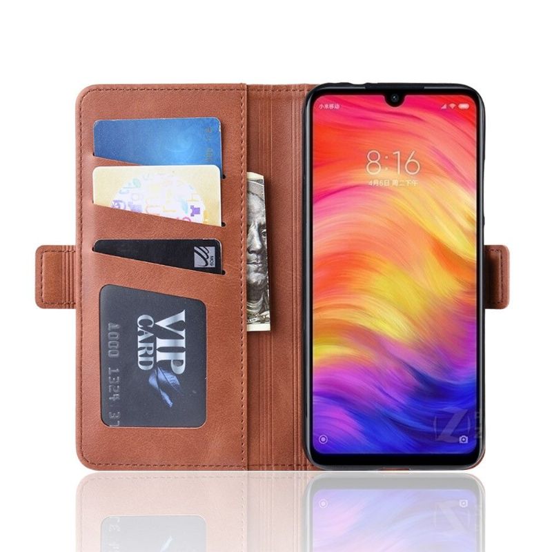 Pouzdra Na Xiaomi Redmi Note 7 Peněženkové Pouzdro Matný Kožený Kryt