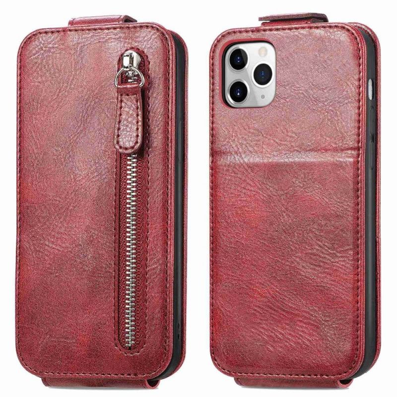 Flipové Pouzdro Na iPhone 11 Pro Max Kožené Pouzdro Držák Karty S Vertikální Chlopní