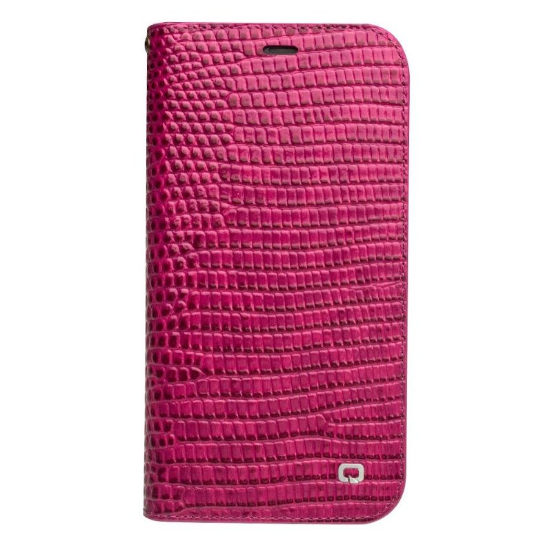 Flipové Pouzdro Na iPhone 11 Pro Max Pravá Kůže S Efektem Croc