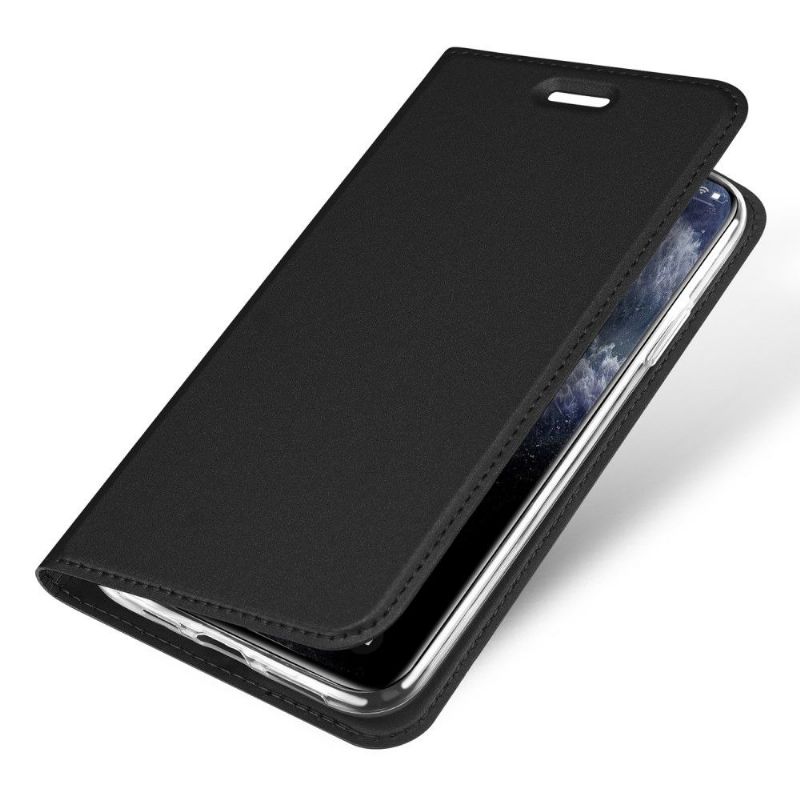 Kožené Pouzdro Na iPhone 11 Pro Max Obchodní Saténový Efekt