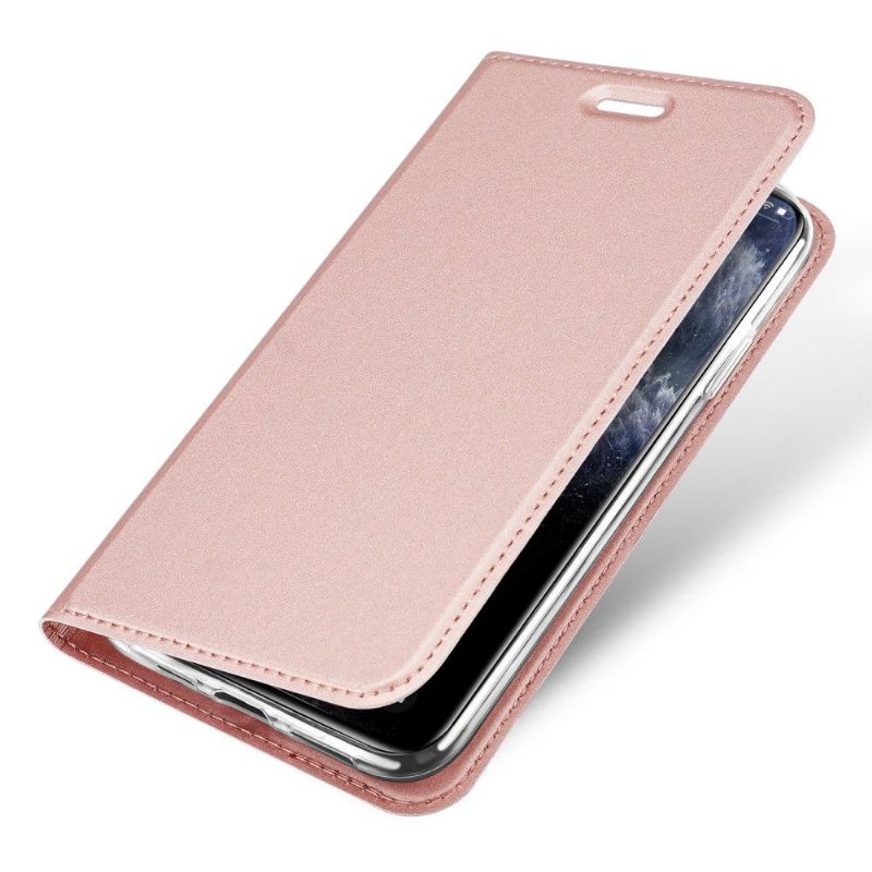 Kožené Pouzdro Na iPhone 11 Pro Max Obchodní Saténový Efekt