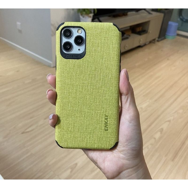 Kryt Na iPhone 11 Pro Max Efekt Plátna + Film Z Tvrzeného Skla