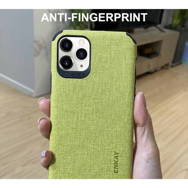 Kryt Na iPhone 11 Pro Max Efekt Plátna + Film Z Tvrzeného Skla