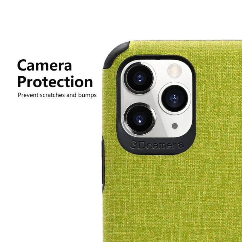 Kryt Na iPhone 11 Pro Max Efekt Plátna + Film Z Tvrzeného Skla