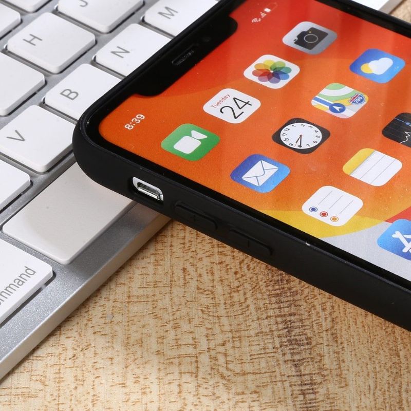 Kryt Na iPhone 11 Pro Max Kožený Efekt Nýtů
