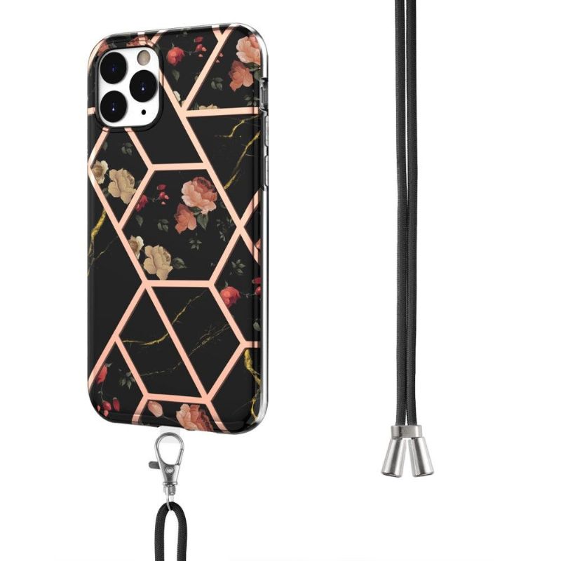 Kryt Na iPhone 11 Pro Max Na Lana Mramor A Květiny