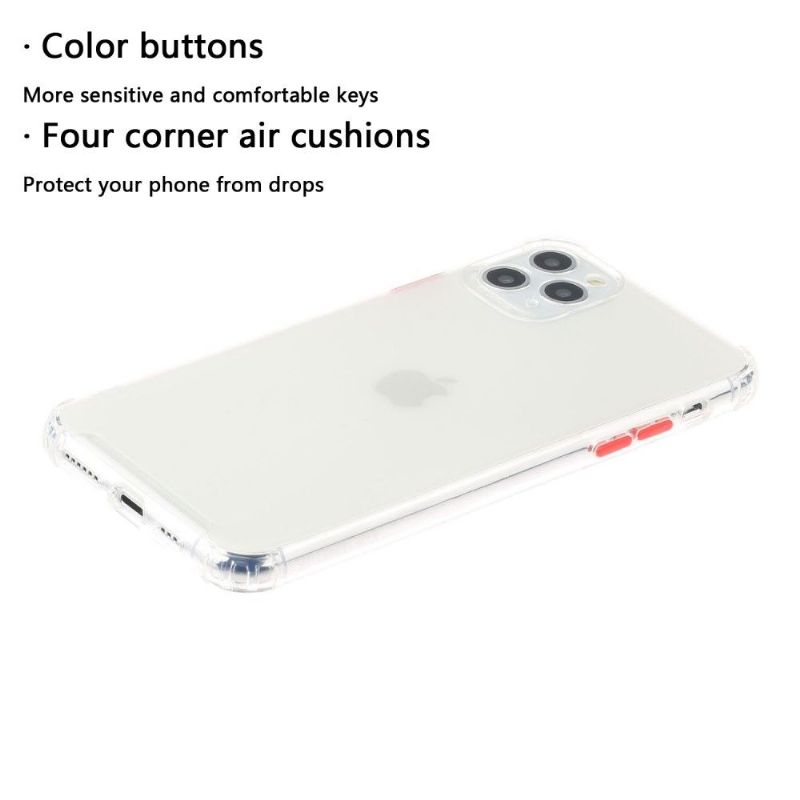 Kryt Na iPhone 11 Pro Max Poloprůhledné S Barvou Tlačítka
