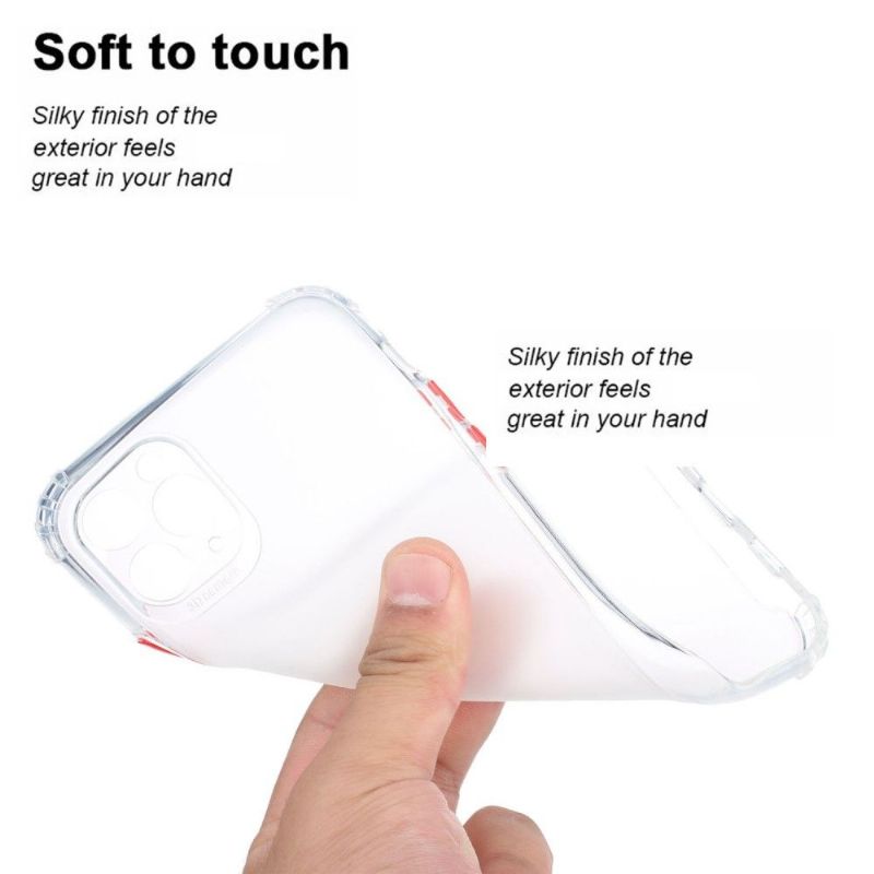 Kryt Na iPhone 11 Pro Max Poloprůhledné S Barvou Tlačítka