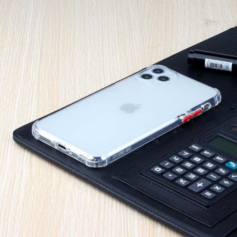 Kryt Na iPhone 11 Pro Max Poloprůhledné S Barvou Tlačítka