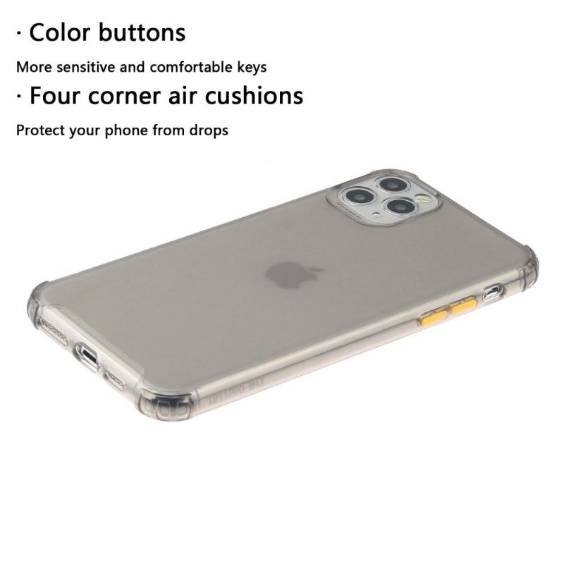 Kryt Na iPhone 11 Pro Max Poloprůhledné S Barvou Tlačítka