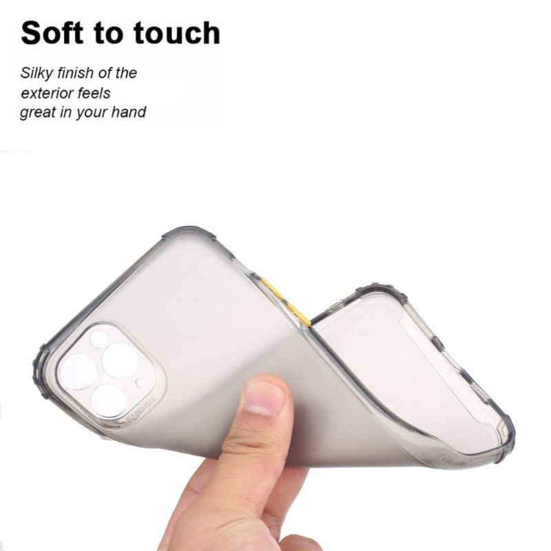Kryt Na iPhone 11 Pro Max Poloprůhledné S Barvou Tlačítka
