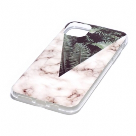 Kryt Na iPhone 11 Pro Max Zelené Listy A Mramor